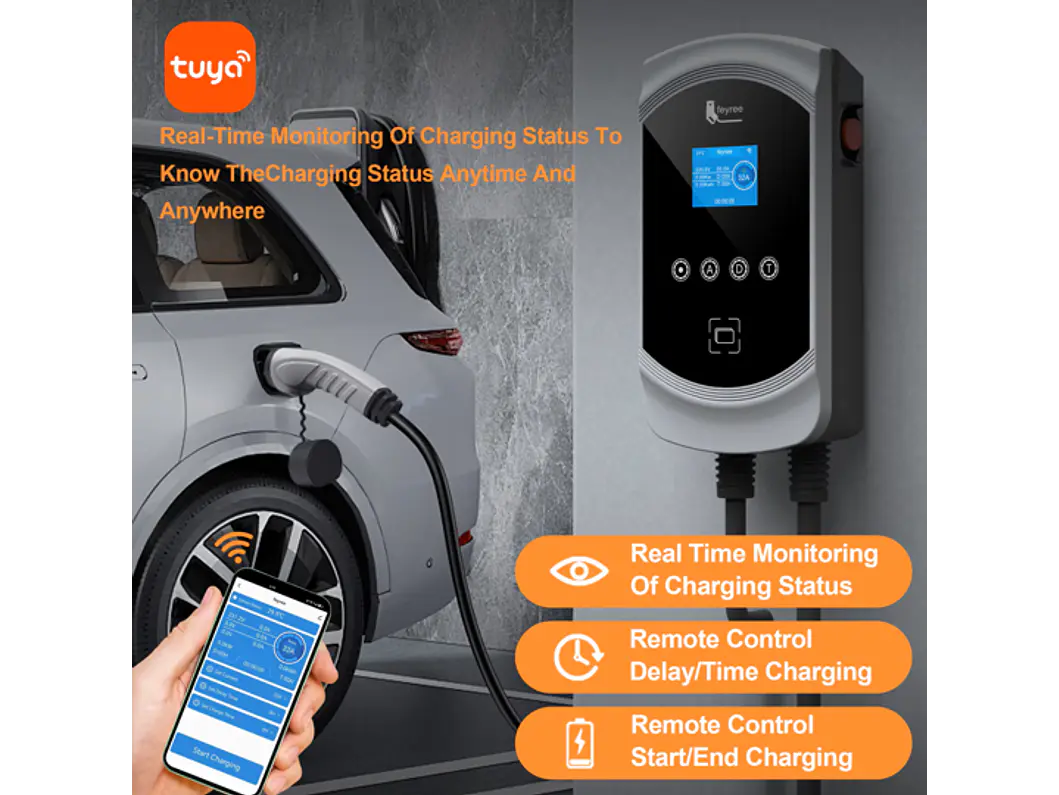 Wallbox 7 kW | 32A | Cabo 5 ou 10m | App | RFID | DLB - Balanceamento de Carga 7