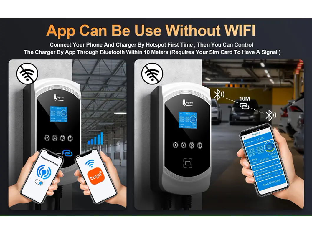 Wallbox 7 kW | 32A | Cabo 5 ou 10m | App | RFID | DLB - Balanceamento de Carga 11