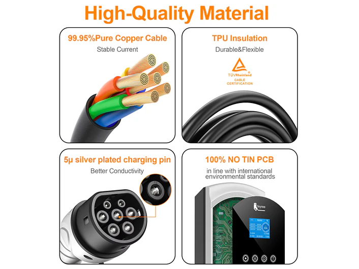 Wallbox 7 kW | 32A | Cabo 5 ou 10m | App | RFID | DLB - Balanceamento de Carga 14