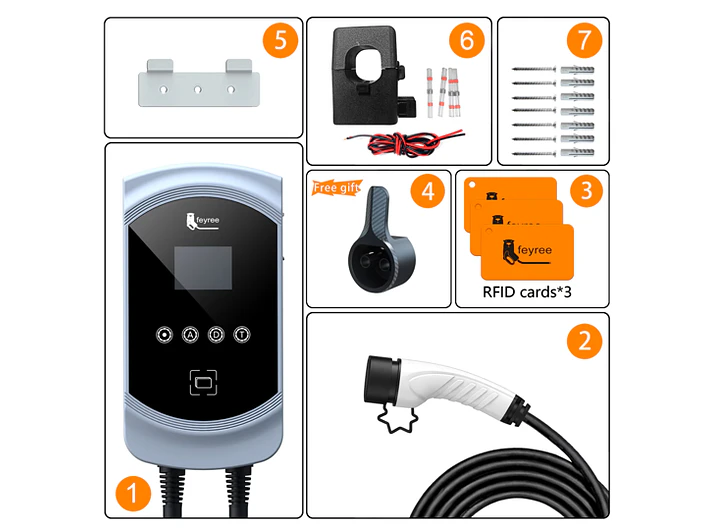 Wallbox 22 kW | 32A | Cabo 5 ou 10m | App | RFID | Ecrã | DLB - Balanceamento Carga 19