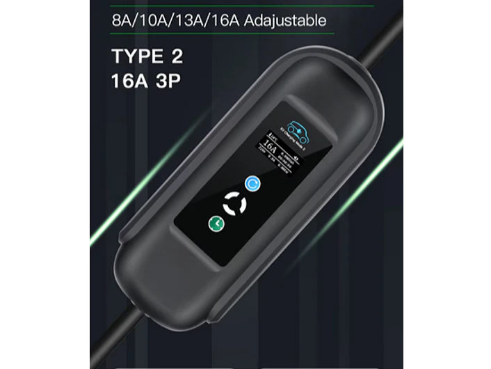 Carregador Portátil 11 kW | 16A | 5 Metros | Suporte Parede | Saco de Transporte 8