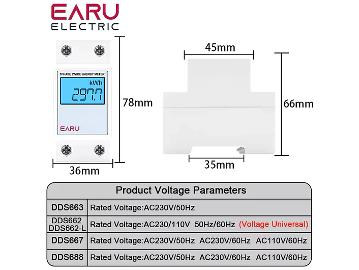 Contador para Quadro Eletrico - Condominios - 220v/50hz 4