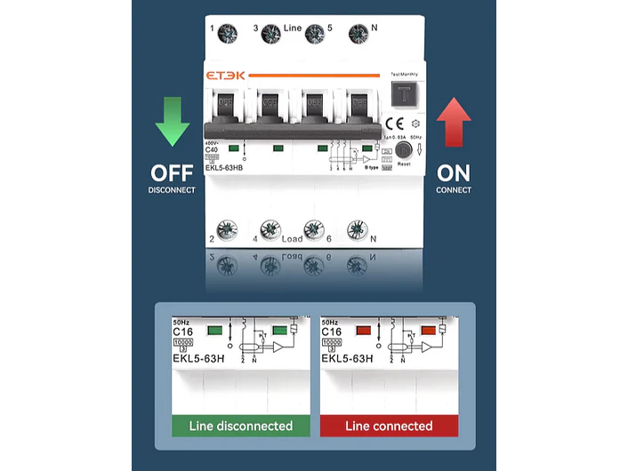RCBO Diferencial e Disjuntor 2 em 1 - TRIFASICO - 20A - 30 ma - TIPOA 3