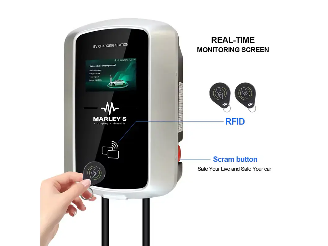 Wallbox 11 kW | 16A | Cabo 5m | App Wi-Fi | RFID | Ecrã LCD 3