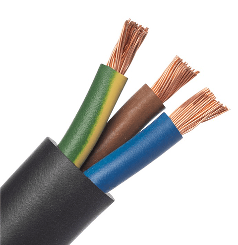 Cabo Flexivel Preto 3 x 4mm H05VV-F 3G4 PT-A - MONOFASICO