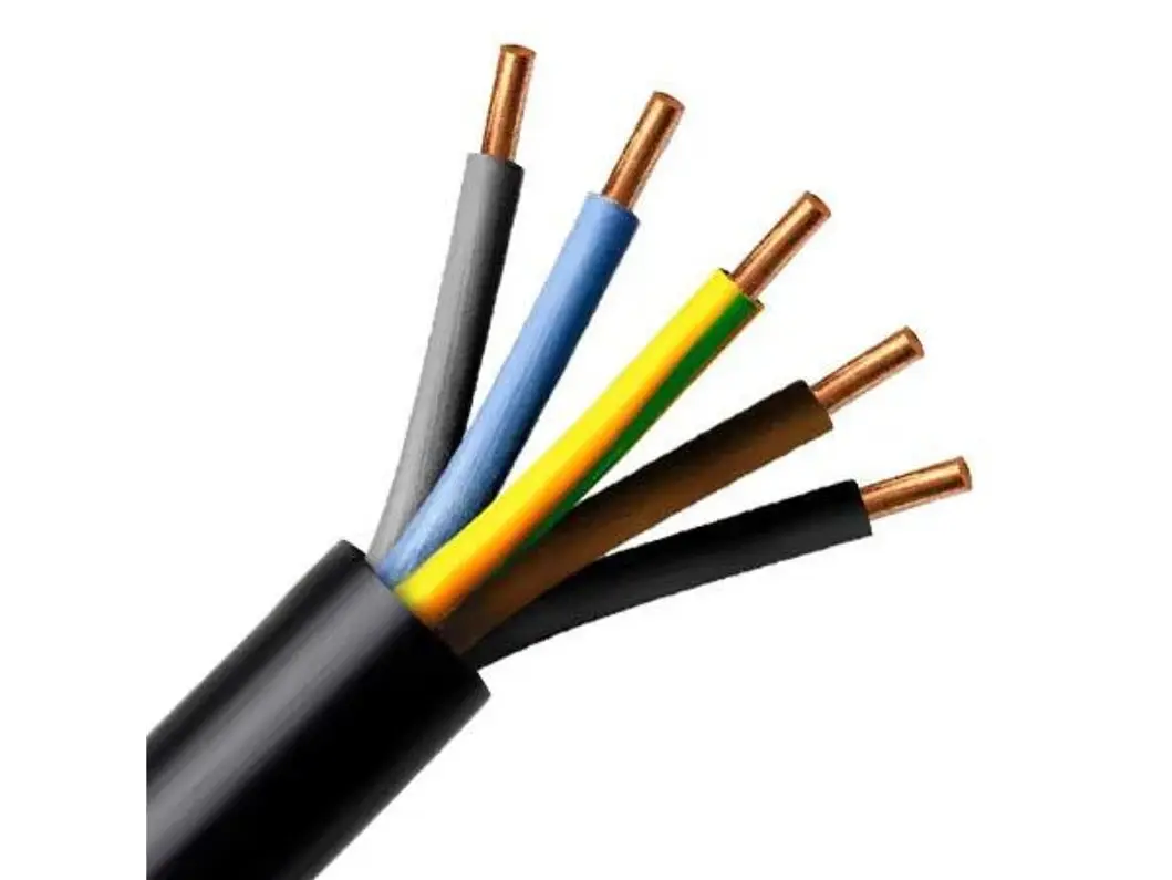Cabo Rijo Preto 5 x 4mm H05VV-F 5G4 PT-A - TRIFASICO 1