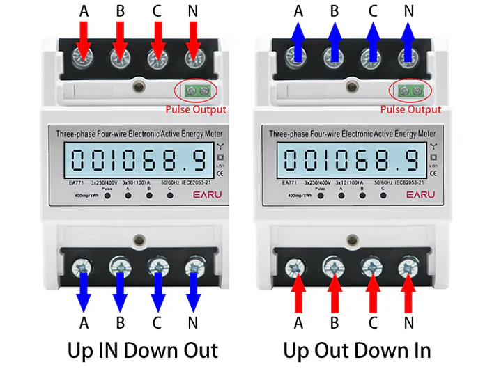 Contador para Quadro Eletrico - Condominios - AC 230-380V TRIFASICO 3