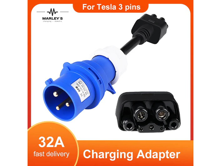 Adaptador TESLA para Tomada Azul 32A Monofasica 1