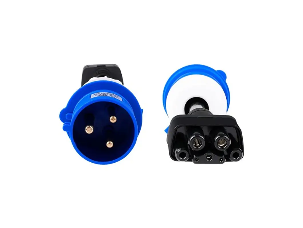 Adaptador TESLA para Tomada Azul 32A Monofasica 5