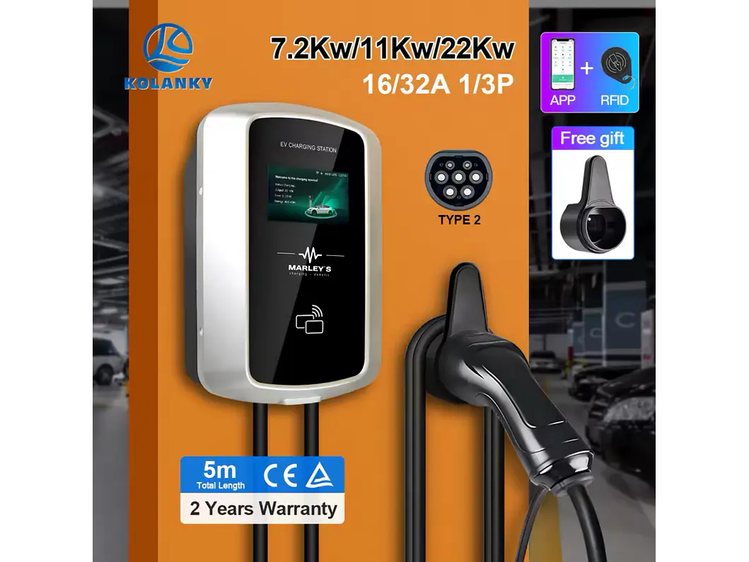 Wallbox Carregador Parede - 7 KW - 32A - MONOFASICA - C/ APP WI-FI - Cartões 1