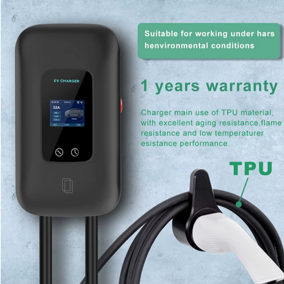 Wallbox Carregador Parede - 7 kw - 32 A - C/ APP WI-FI e Cartões 3