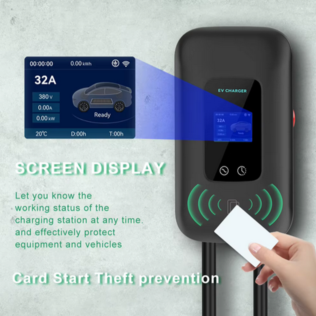 Wallbox Carregador Parede - 7 kw - 32 A - C/ APP WI-FI e Cartões 4