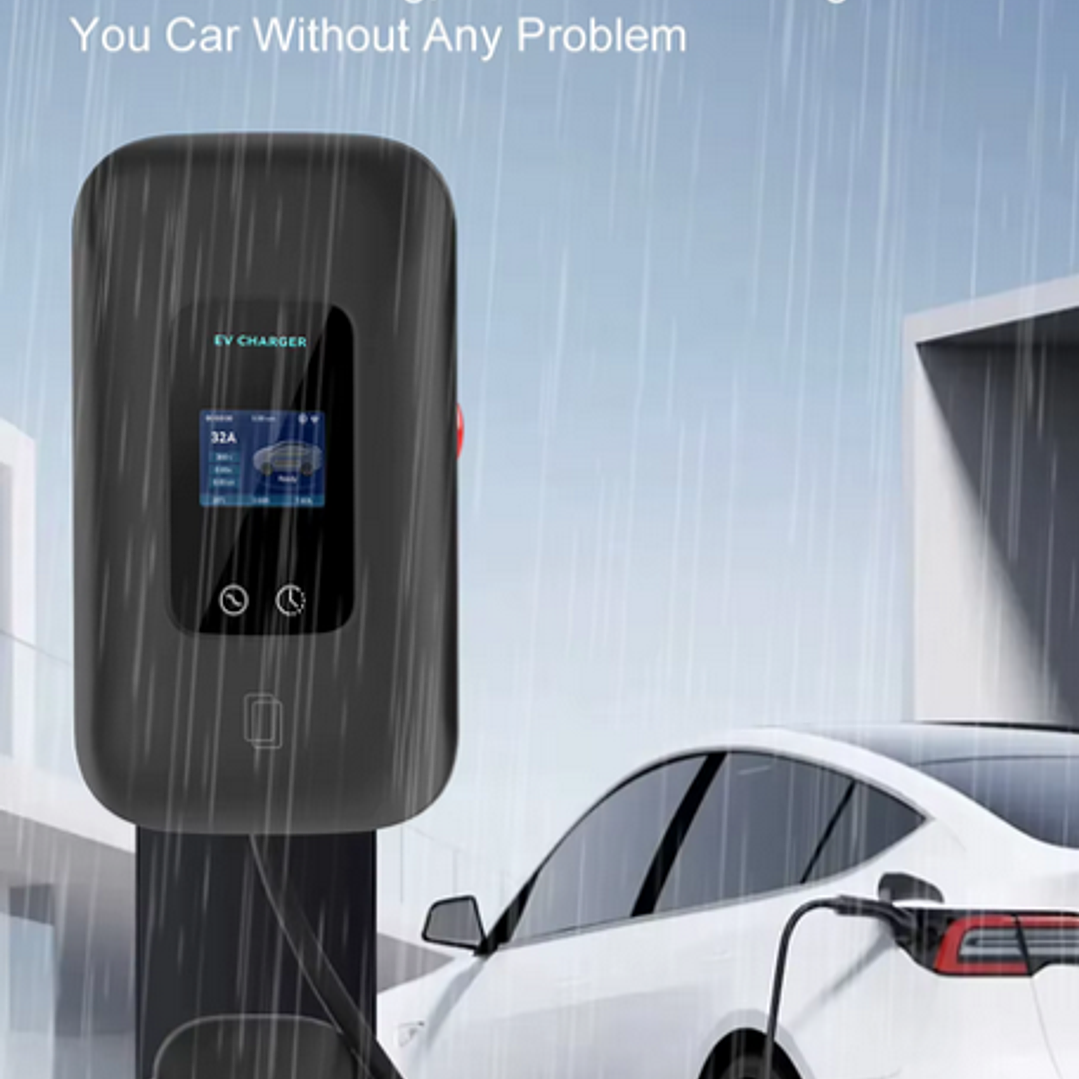 Wallbox Carregador Parede - 7 kw - 32 A - C/ APP WI-FI e Cartões 12