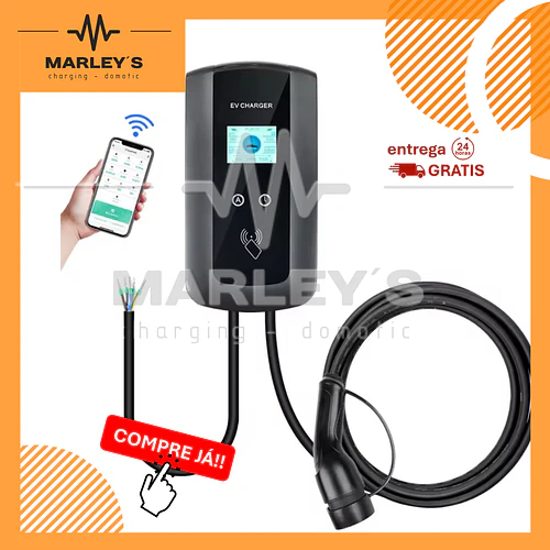 Wallbox 22 kW | 32A | Cabo 5m | App | RFID | Ecrã LCD
