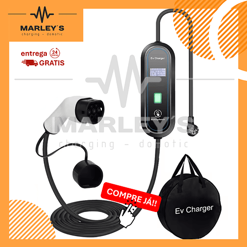 Carregador Portátil Doméstico 3.5 kw - 16A - c/ Saco Transporte