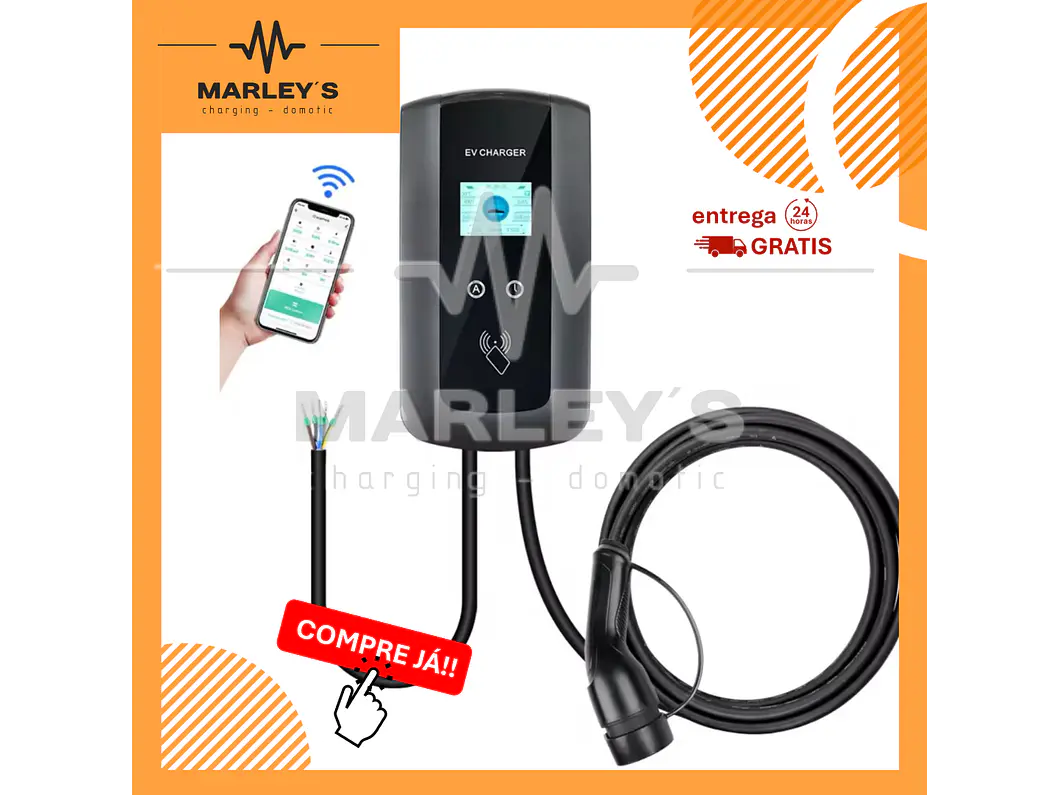 Wallbox 11 kW | 16A | 4 Metros | App | RFID | Ecrã LCD 1