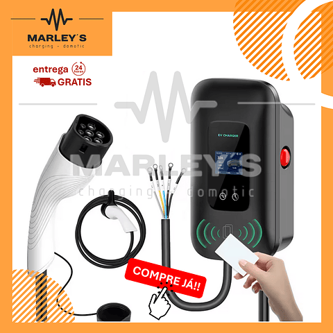 Wallbox Carregador Parede - 11 kw - 16 A - Tipo2 - C/ APP e Cartões