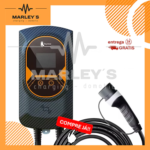Wallbox 11 kW | 16A | Cabo 5m | App Wi-Fi | RFID | Ecrã LCD