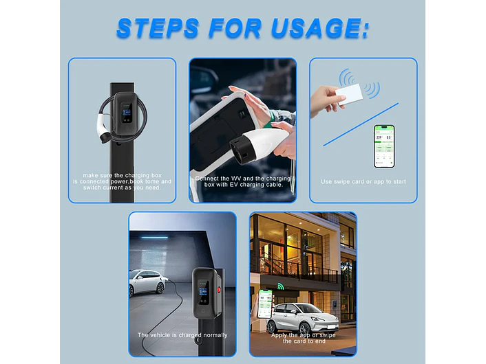 Wallbox Carregador Parede - 11 kw - 16 A - C/ WI-FI e Cartão RFID - Cabo 5 metros 9