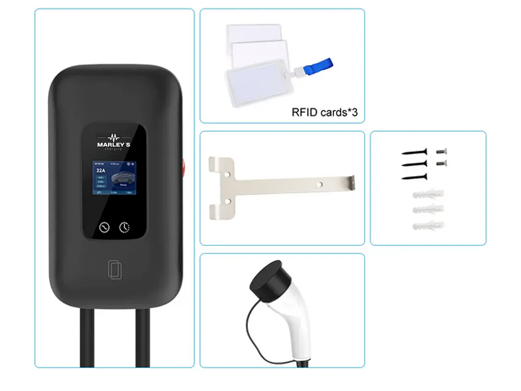 Wallbox Carregador Parede - 11 kw - 16 A - C/ WI-FI e Cartão RFID - Cabo 5 metros 11