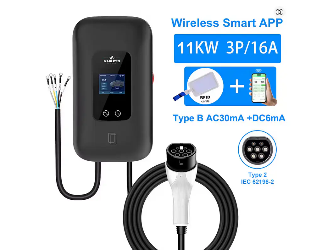 Wallbox Carregador Parede - 11 kw - 16 A - C/ WI-FI e Cartão RFID - Cabo 5 metros 2