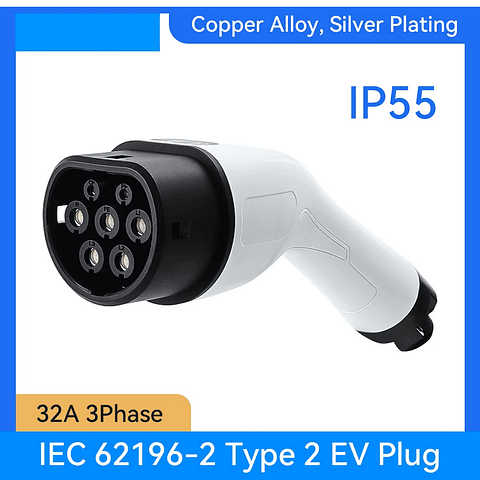 Ficha Connector MENNEKES TIPO 2 - CAR SIDE - Fêmea - 22 kw Trifasico