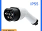 Ficha Connector MENNEKES TIPO 2 - CAR SIDE - Fêmea - 22 kw Trifasico - Thumbnail 1