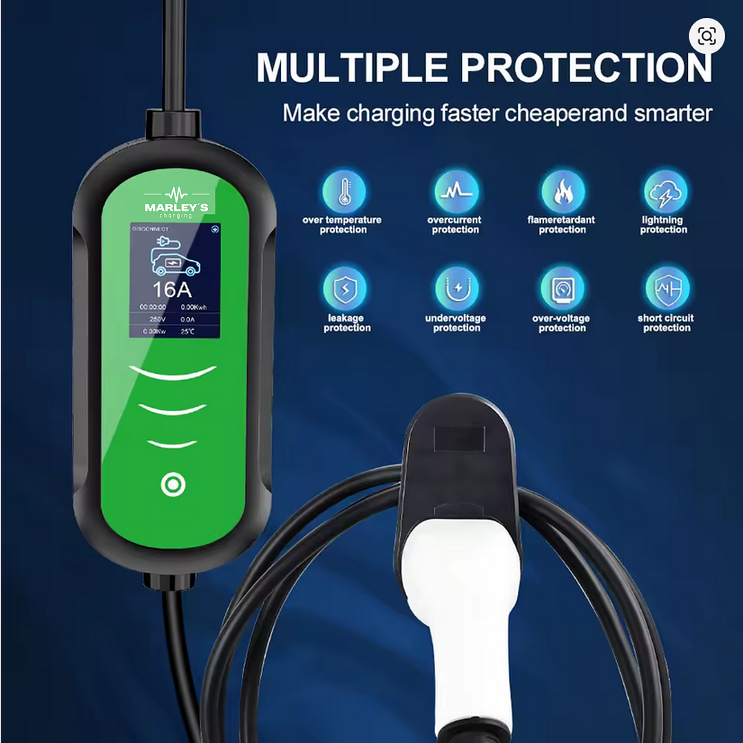 Carregador Portátil 7 kw - 32A - 5 METROS CABO 5