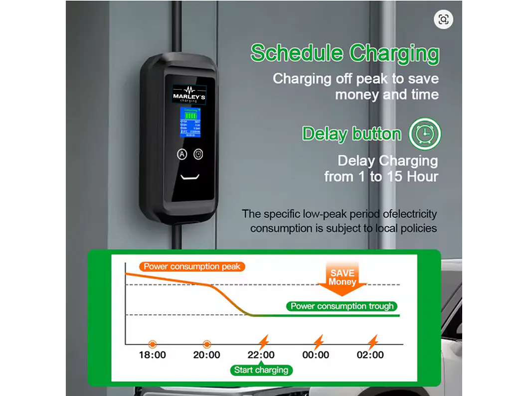 Carregador Portátil 11 kW | 16A | 7 Metros | App Wi-Fi | Saco Transporte | Sup Parede 9