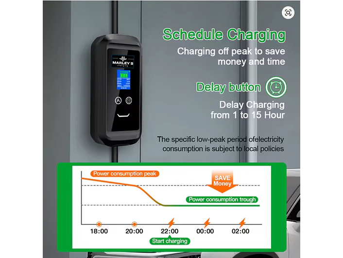 Carregador Portátil 11 kW | 16A | 7 Metros | App Wi-Fi | Saco Transporte | Sup Parede 9