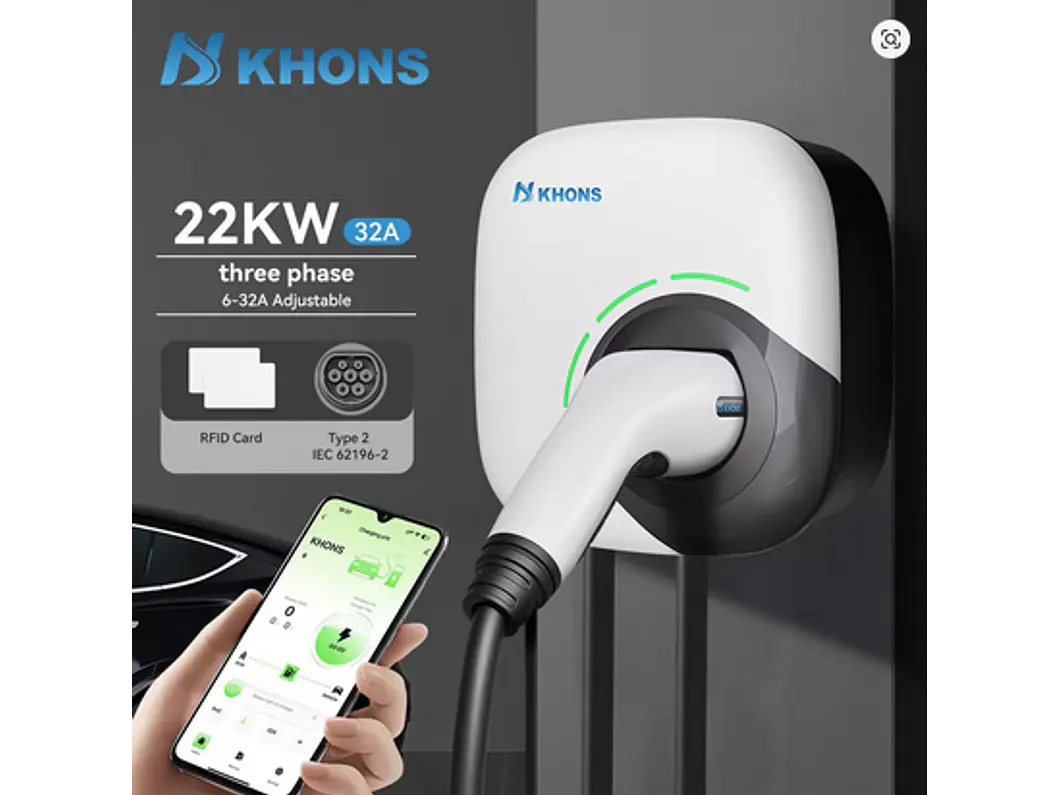 Wallbox 22 kW | 32A | Sem Cabo | App | RFID 2