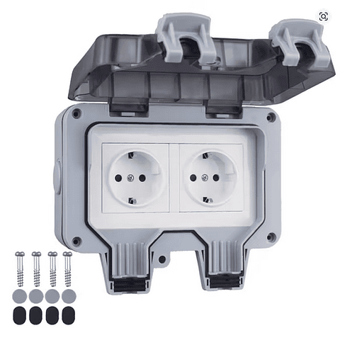 Tomada Parede Monofasica Estanque 16 A - Dupla