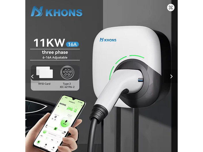 Wallbox 11 kW | 16A | Cabo 5m | App WI-FI | RFID 2