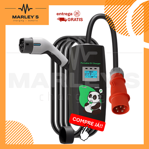 Carregador Portátil 11 kw - 16A - Saco Transporte