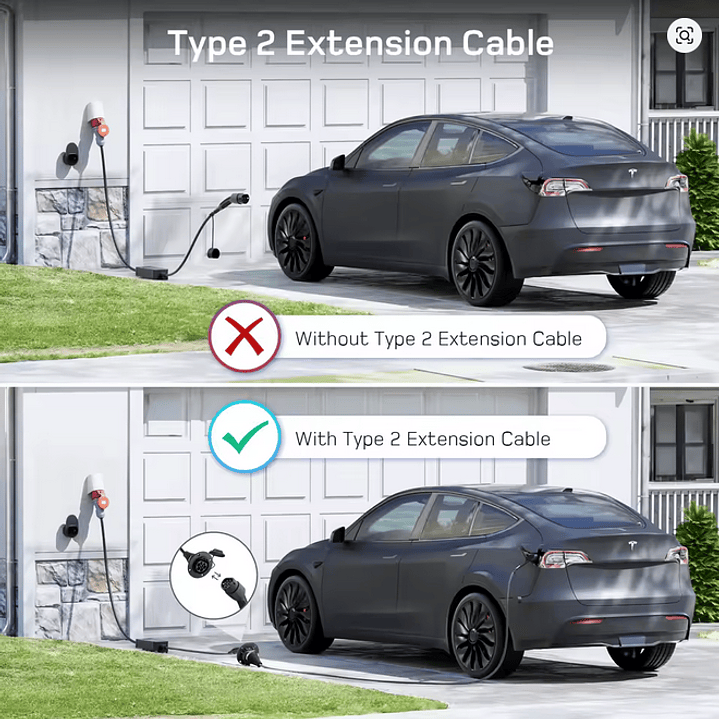 Extensão Cabo Carregamento de 22 Kw - 1 ou 3 Fases - Tipo2 - 5 ou 10 metros 2