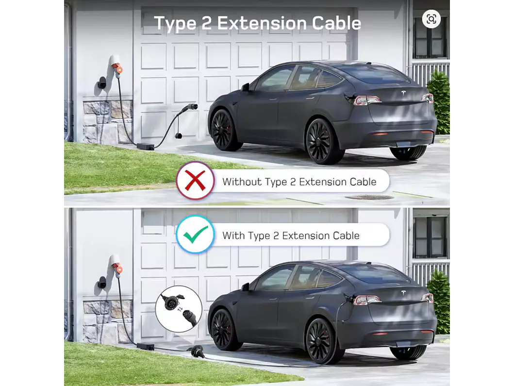 Extensão Cabo Carregamento de 11 Kw - 1 ou 3 Fases - Tipo2 - 5 ou 10 metros 2