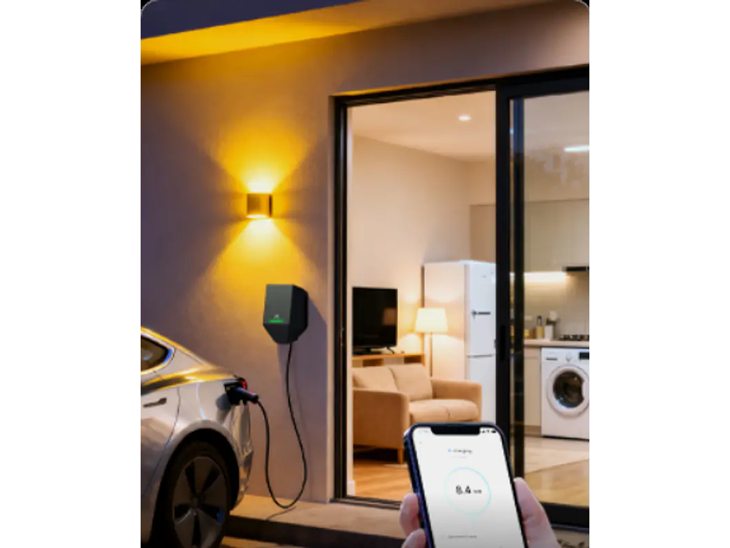Wallbox 7 kW | 32A | Tomada ou Cabo 5m | App | RFID | OCPP | DLB | Solar 5