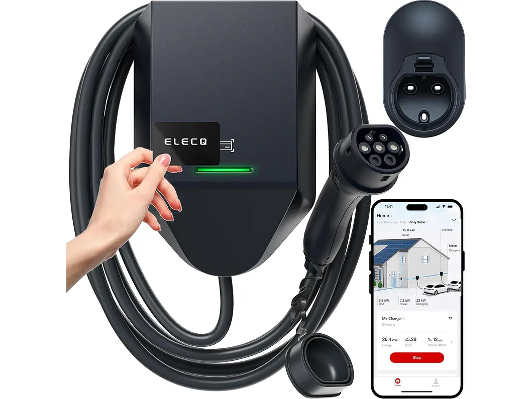 Wallbox 11 kW | 16A | App Wi-Fi | RFID | OCPP | DLB | Solar | Gestão de Utilizadores 1