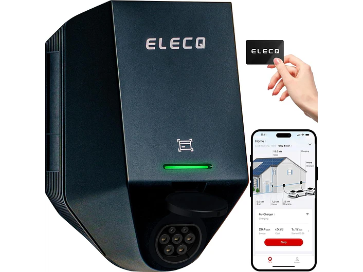 Wallbox 22 kW | 32A | Tomada ou Cabo 5m | App | RFID | OCPP | DLB | Solar 1