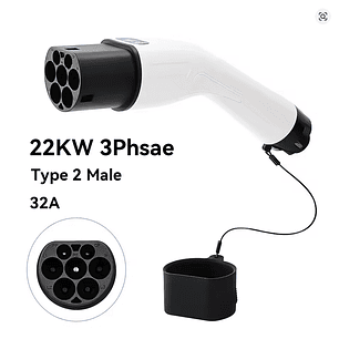 Ficha Connector MENNEKES TIPO 2 - PILE SIDE - Macho - 22 kw Trifasico