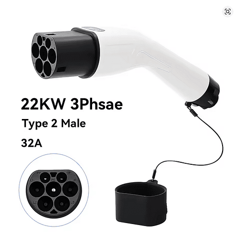 Ficha Connector MENNEKES TIPO 2 - PILE SIDE - Macho - 22 kw Trifasico