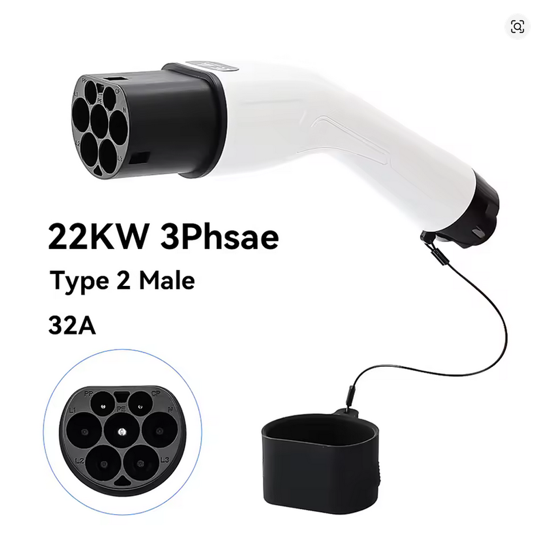 Ficha Connector MENNEKES TIPO 2 - PILE SIDE - Macho - 22 kw Trifasico 1