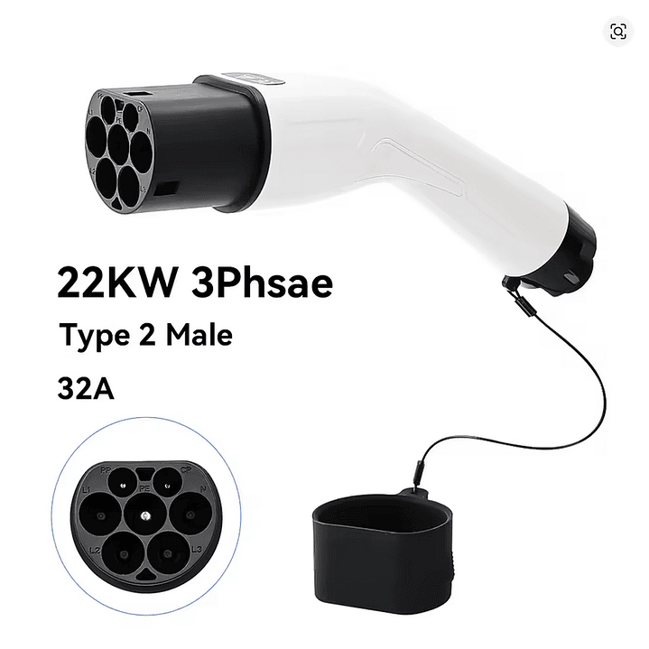 Ficha Connector MENNEKES TIPO 2 - PILE SIDE - Macho - 22 kw Trifasico 1