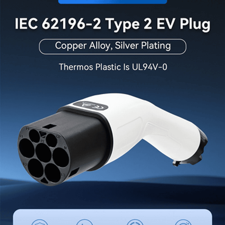 Ficha Connector MENNEKES TIPO 2 - PILE SIDE - Macho - 22 kw Trifasico 6