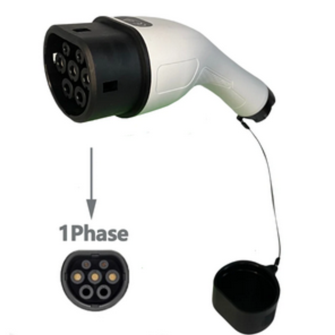 Ficha Connector MENNEKES TIPO 2 - CAR SIDE - Fêmea - 7 kw Monofasico  1