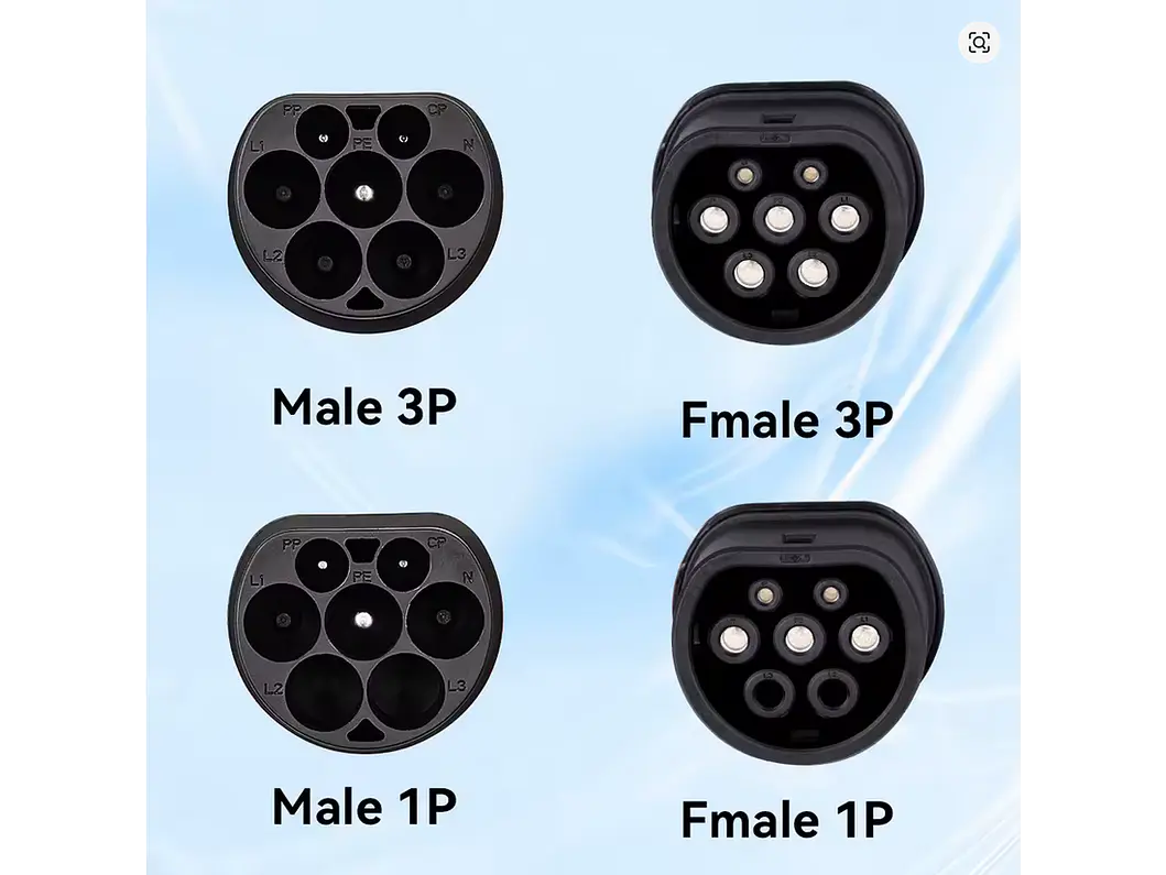 Ficha Connector MENNEKES TIPO 2 - CAR SIDE - Fêmea - 7 kw Monofasico  5