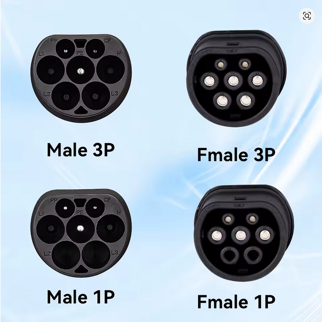 Ficha Connector MENNEKES TIPO 2 - CAR SIDE - Fêmea - 7 kw Monofasico  5