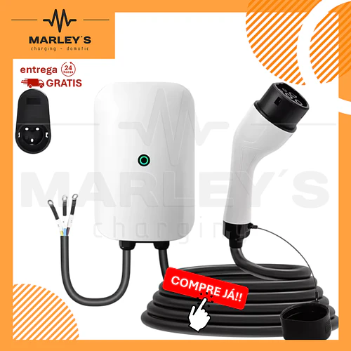 Wallbox 7 kW | 32A | Cabo 5m | Sem App | Sem RFID