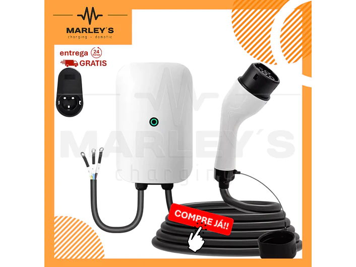 Wallbox 7 kW | 32A | Cabo 5m | Sem App | Sem RFID 1