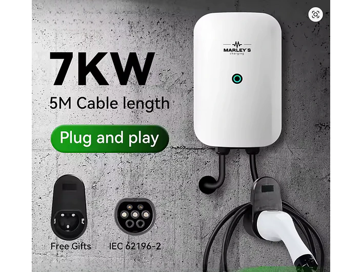 Wallbox 7 kW | 32A | Cabo 5m | Sem App | Sem RFID 2